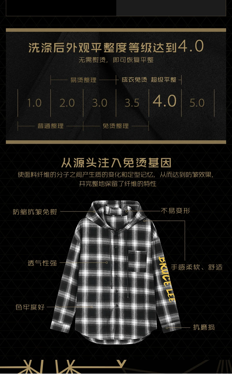 Camisa Social Masculina Real Blusas Pinli осень новая мужская одежда нежелезная клетчатая шляпа печатная рубашка с длинными рукавами B193213045
