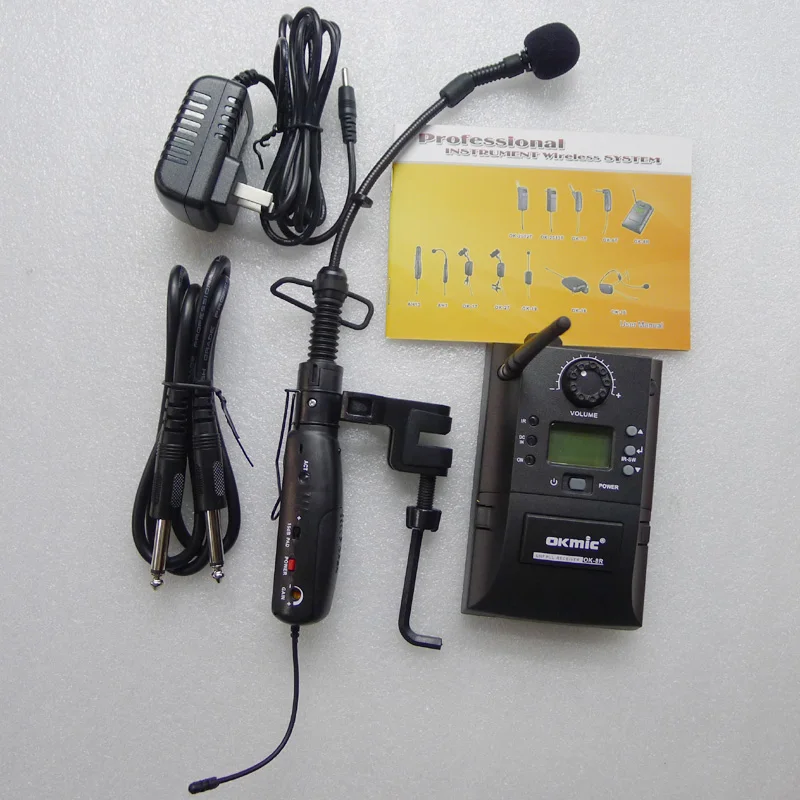 OKMIC OK-8R AH1 Профессиональный UHF PLL Инструмент Беспроводная микрофонная система для саксофона скрипки флейта GUZHENG Бутылка Тыква шелк