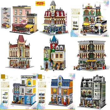 

10270 Creator European Style Bookshop 2524Pcs Street View Model Building Kits Blocks Bricks Compatible lepining Education Toys