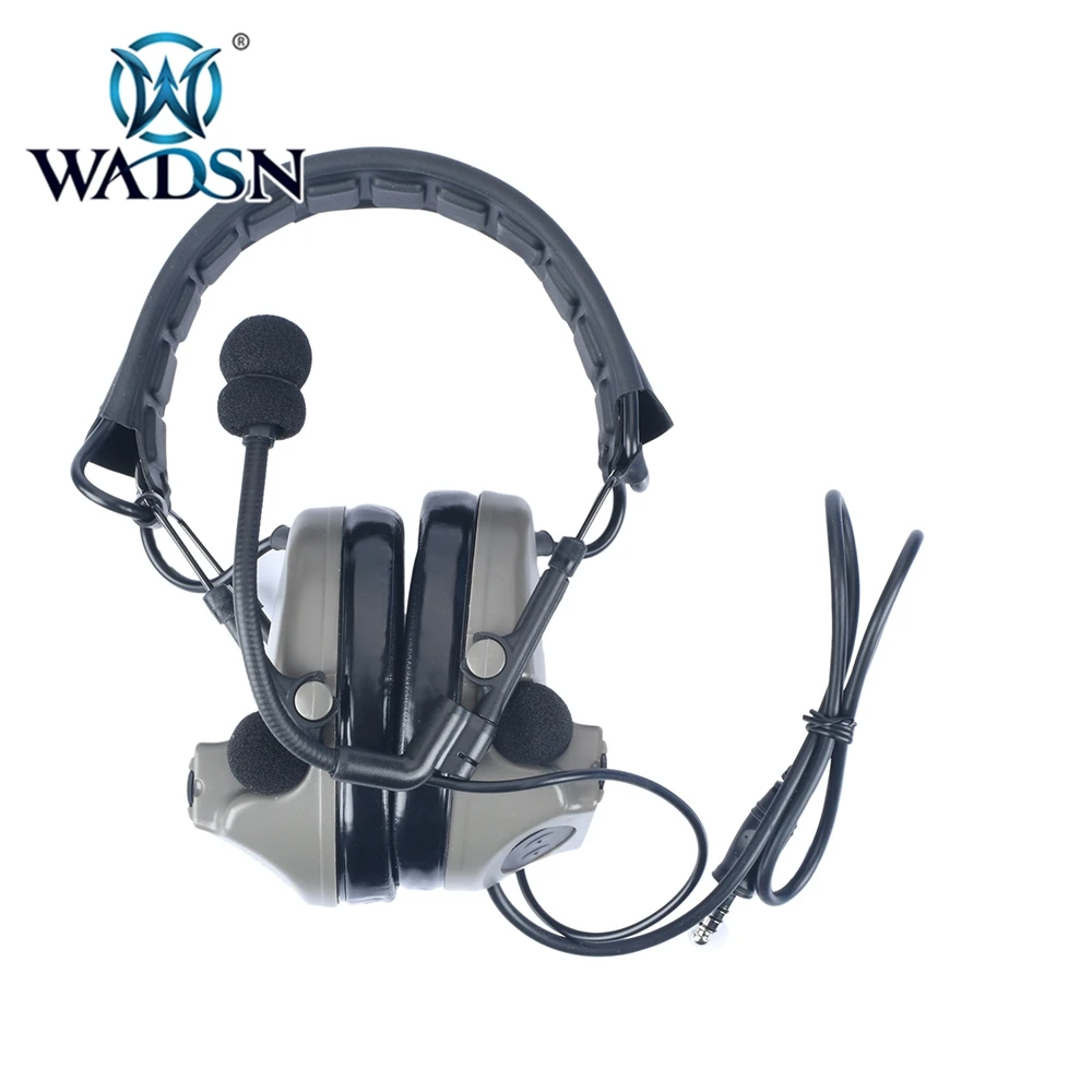 WADSN Comtac II тактические гарнитуры для страйкбола Без Шумоподавления Peltor Softair наушники подходят для военного радио авиационные наушники