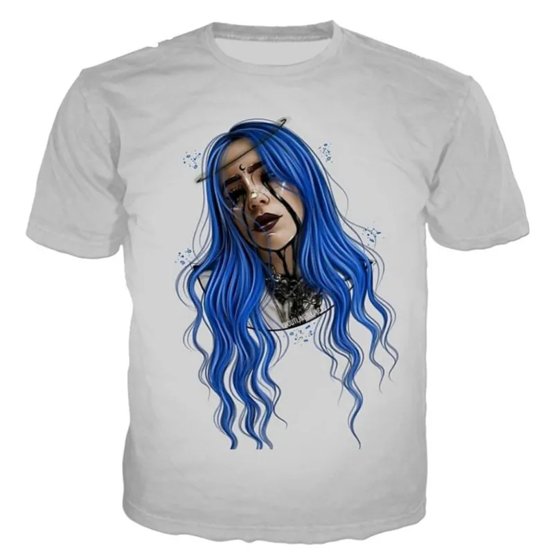 

Billie Eilish Mens Summer Desinger Tshirts Plus Size Homme Clothing Male Womens Short Sleeve Crew Neck