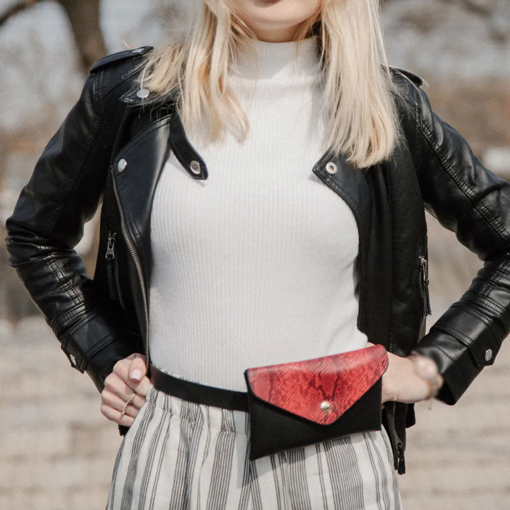 Aelicy Женская поясная сумка с змеиным узором, поясная сумка из искусственной кожи, Модный женский кошелек высокого качества