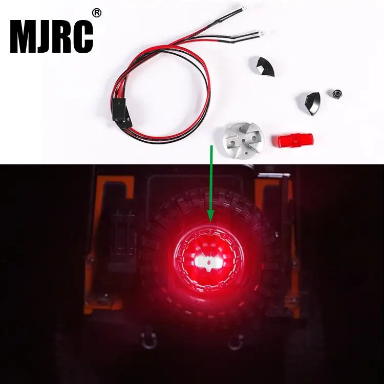 

Suitable for 1/10 simulation climbing car spare wheel LED light TRAXXAS TRX-4 90046 AXIAL SCX10 D90 D110 red light