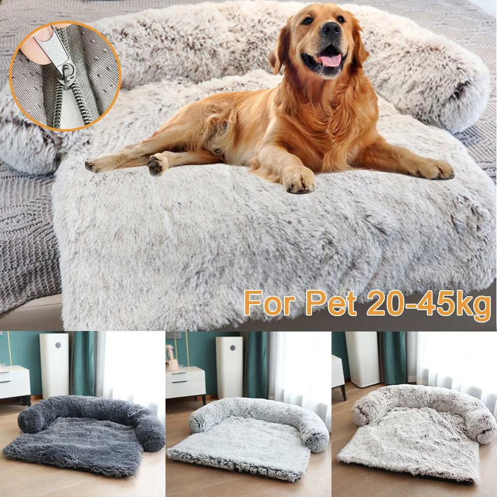 Pet Couch Cover Dog Sofa Bed Cover Calming Plush Mat Sofa Style Luxurious Mat For Pet Dogs Cats