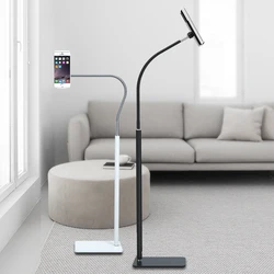 Support de sol pour tablette et téléphone, réglable, tapis de lit, 4.6 10.5 pouces, support Flexible à col de cygne, Base Stable pour Ipad air 