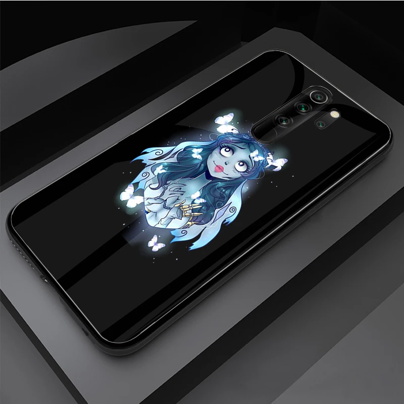 corpse bride Tempered Glass Phone Case For Redmi Note 5 6 7 8 Pro Note8T Note9S Redmi8 9 Cover Shell xiaomi leather case custom Cases For Xiaomi