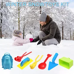 Outdoor Snow Snowball Maker Clip Maker Animal Shaped Snow Sand Mold Tool Winter Snow Toy Kit for Kids Girl Boy Birthday Gift
