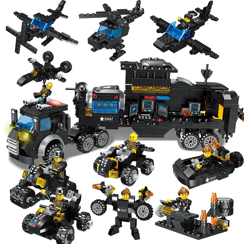 

Building Blocks City 3 Boys 6 Assembled Toys Educational 7 Intelligence 8-10 a Year of Age 12 Military 9 Swat