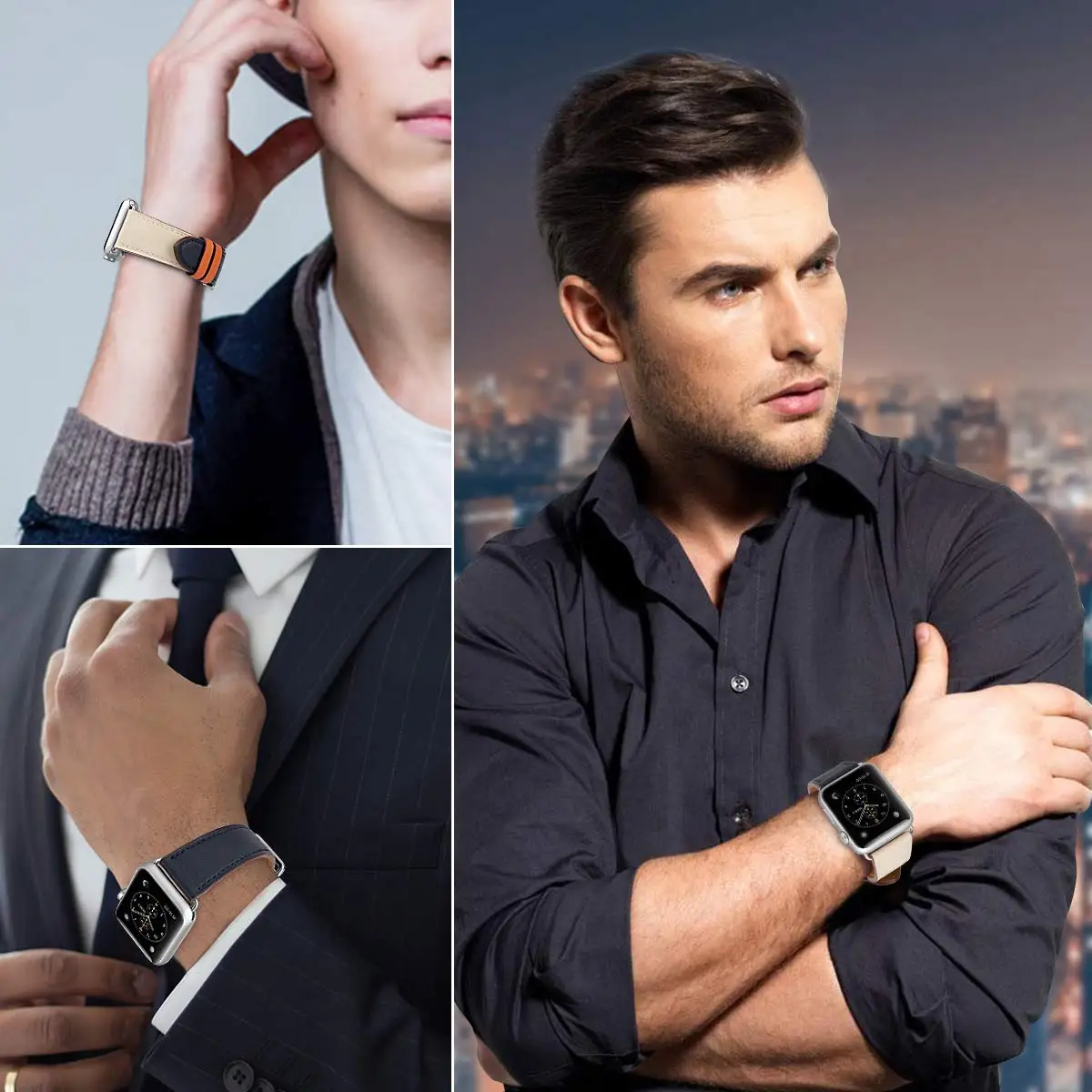 Ремешок для apple watch 4 Band iwatch series 5 4 3 2 correa apple watch 42 мм 44 мм 38 мм 40 мм Натуральная кожа pulseira ремешок для часов 44