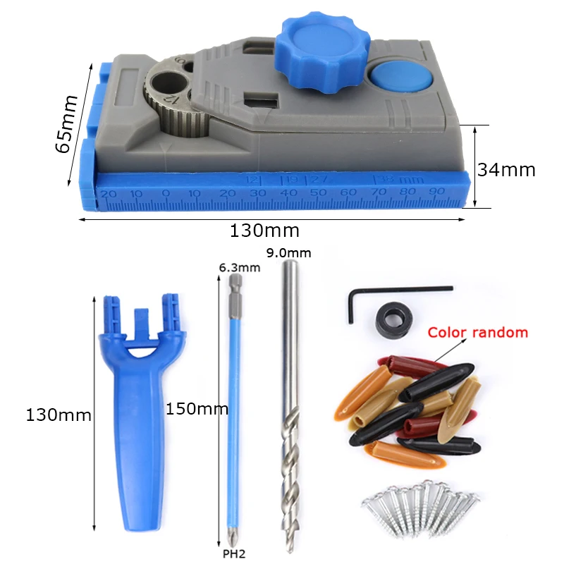 Многофункциональный деревообрабатывающий устройство Doweling комплект 6/8/10/12 мм карманная дырокол для прямой Наклонный Дырокол направитель сверла столярные инструменты