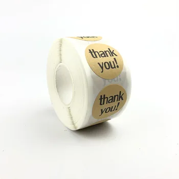 

sticker label roll Kraft paper sticker thank you for sealing 500 stickers candle making