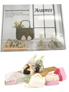

Aesumta Japanese-style cartoon pictures Sushi Rice ball packing bag Anti-fog bag Food packaging Easy tear 20pcse Send stickers