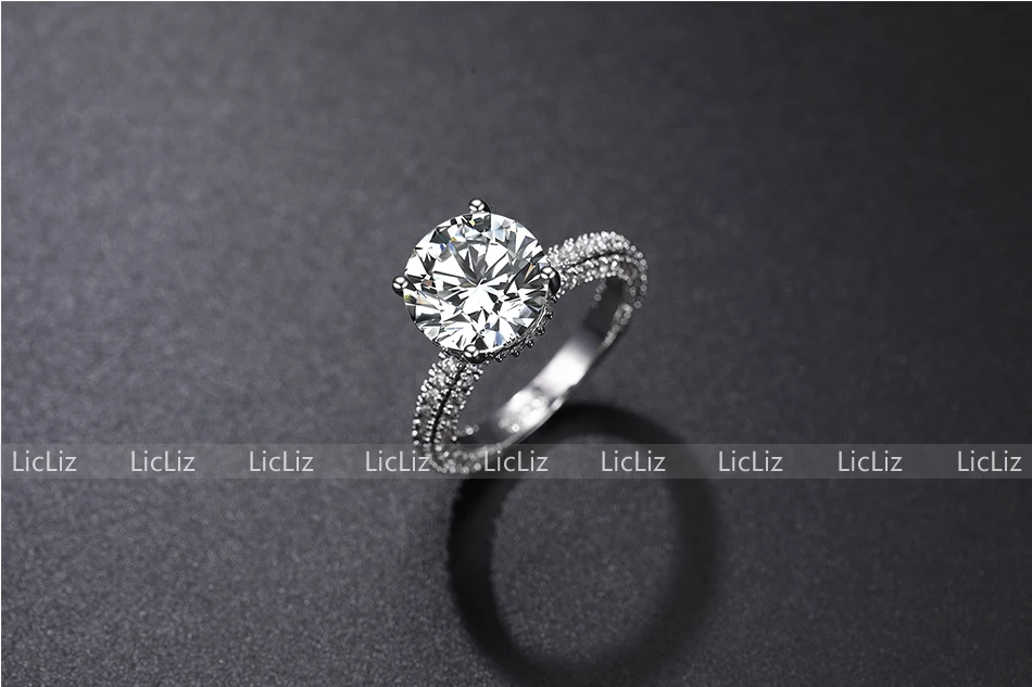 LicLiz модные новые круглые циркониевые кольца вечности для женщин, прозрачные CZ белые золотые ювелирные изделия Anillos Mujer обручальное кольцо LUR0579A