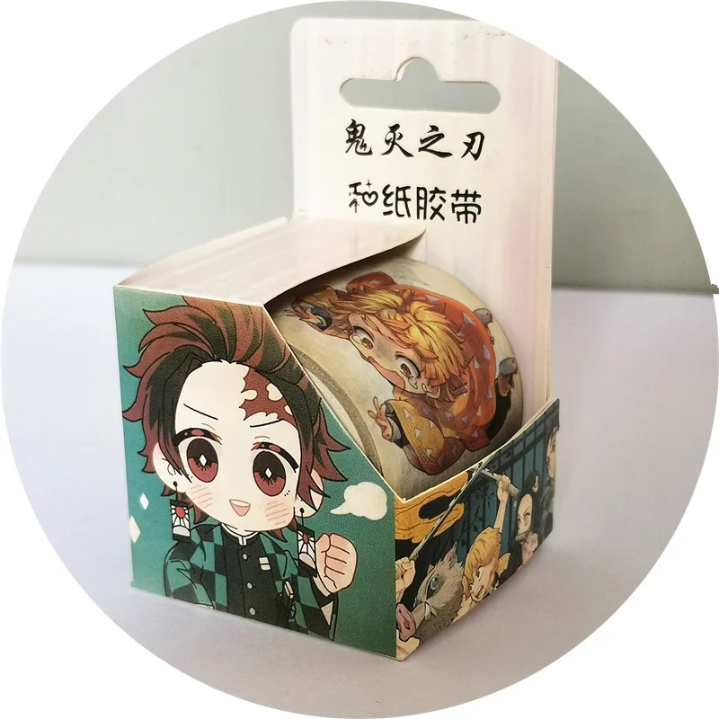 2020-News-4cm-5m-Japanese-Anime-Demon-Slayer-Washi-Tape-Adhesive-Tape-DIY-Cartoon-Masking-Tape