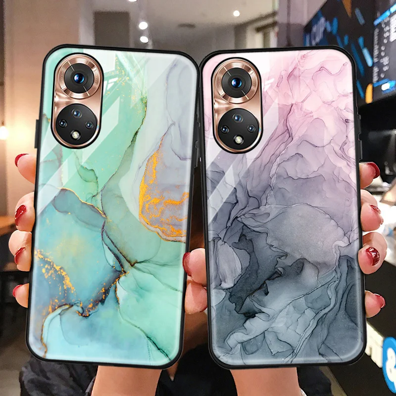 Чехол-накладка для Huawei Honor 50 Pro 9 10 10X Lite 10i 20 8A 8X 9A 50Pro из закаленного стекла с