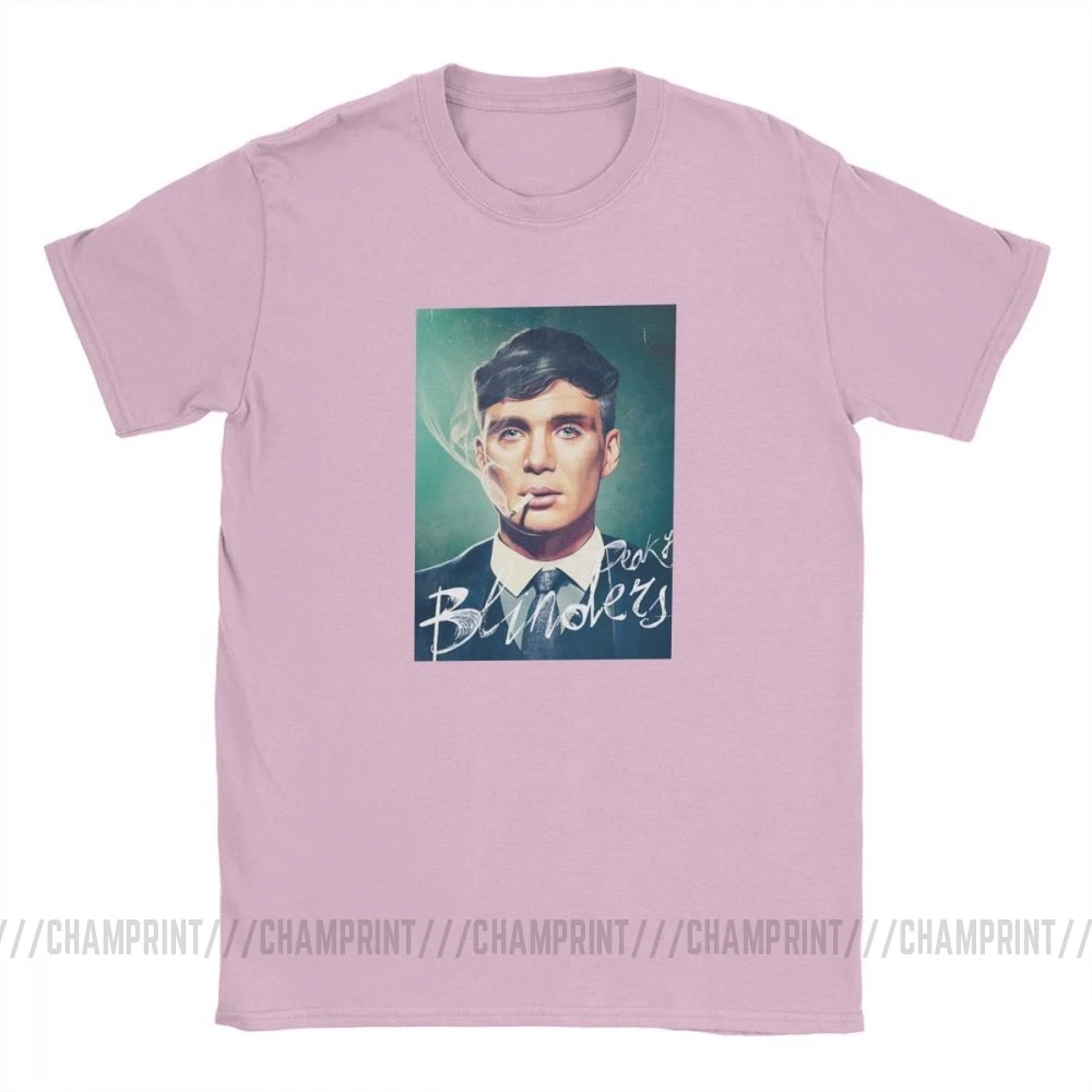 Мужские футболки Peaky Blinders Humor с коротким рукавом, футболки с круглым вырезом, одежда из хлопка, Оригинальная футболка - Цвет: Розовый