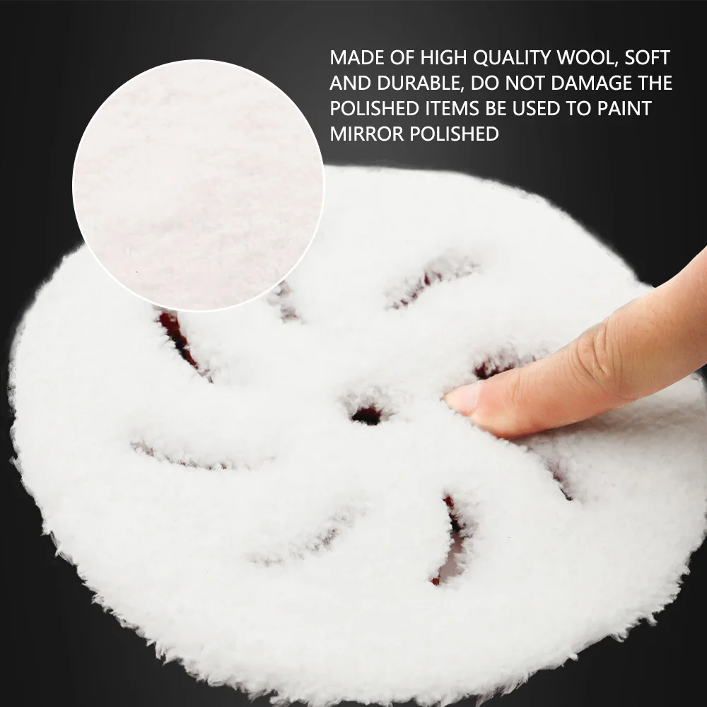 SPTA 1PC 3"/5"/6" 3-in-1 Fast Finishing Microfiber Polishing Pad Disc for DA/RO Car Polisher Waxing Finishing