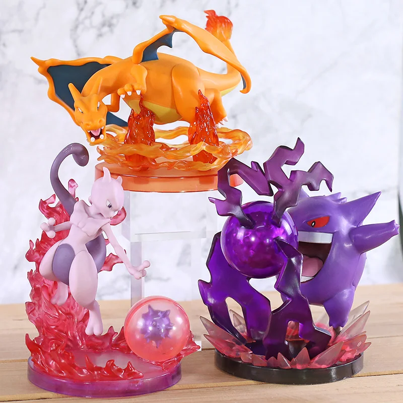 Фигурка японского аниме Mewtwo Gengar Charizard Коллекционная модель игрушки для мальчиков