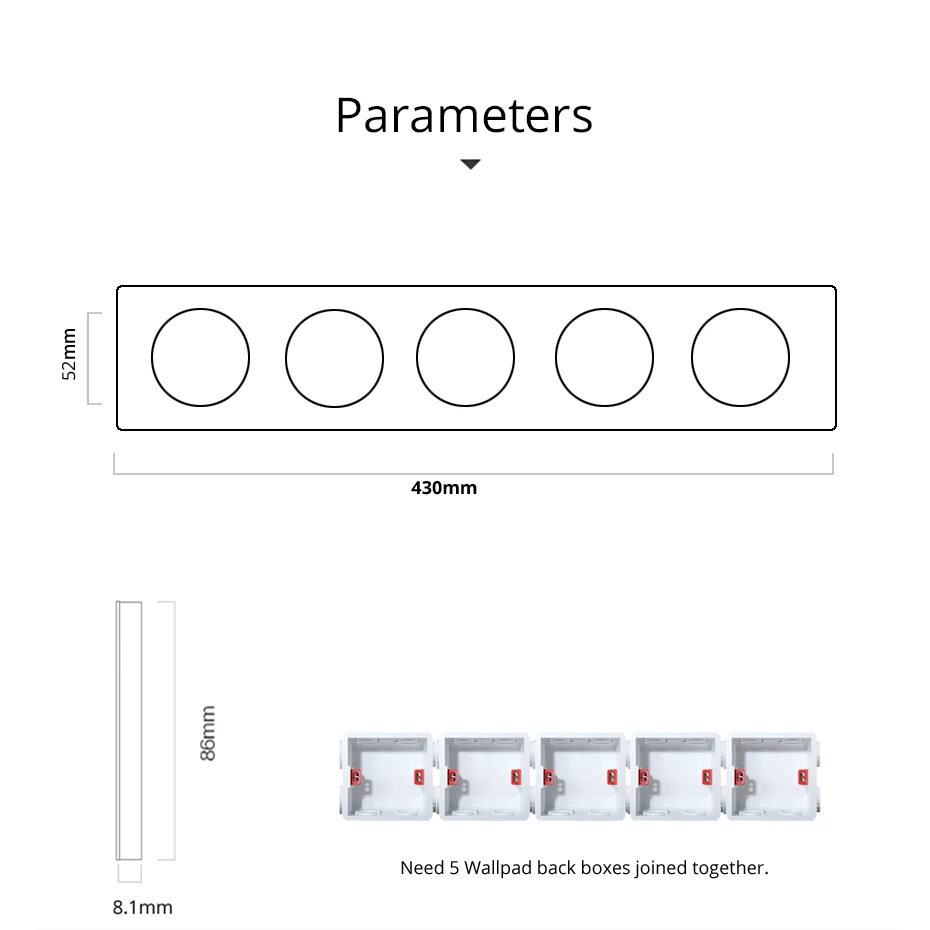 Interruptor de luz de parede de vidro
