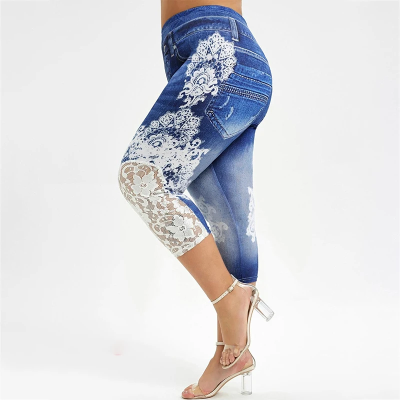 Summer High Waist Capri pants Jean 