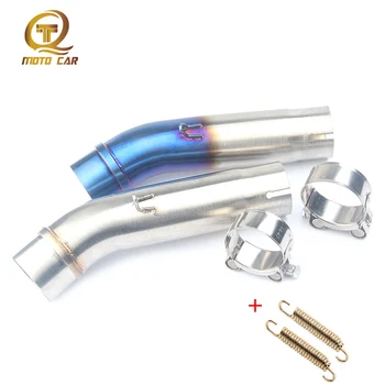 

Motorcycle Exhaust Slip on Middle Tube Adapter Bend Link Pipe Escape Muffler for Honda CB400 CB 400 2008 2009 2010-2012-2017
