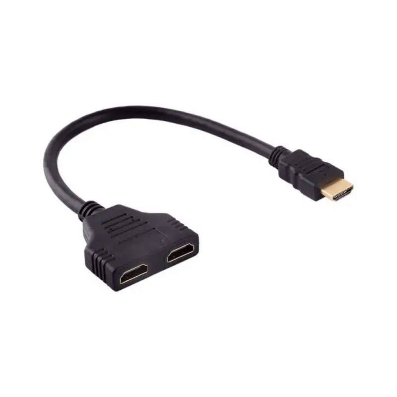 HDMI-compatible 1080P HDMI Male To Double Female Adapter Cable 1 In 2 Out HDMI-compatible Converter Connect Cable Cord For games