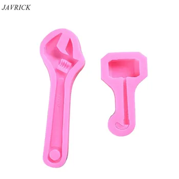 

2Pcs Wrench Hammer Silicone Cupcake Fondant Molds Wrench Hammer Resin Molds Kit
