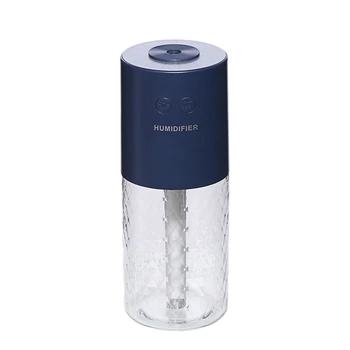 

Mini Air Humidifier USB Charging Led Night Light Aromatherapy Essential Oil Aroma Diffusers for Home Car Office(Dark Blue)