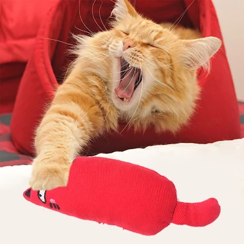 

Cat Grinding Catnip Toys Funny Interactive Plush Cat Toy Pet Kitten Chewing Toy Claws Thumb Bite Cat mint For Cats Teeth toys