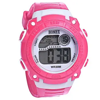 

Fashion Children Watch Silicone Strap Digital Week Alarm Stopwatch Date Students Watches Kids Jelly Color Sports Wrist Watch