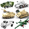 Ww2 Military Vehicles guided Tank missile Sets SWAT Army City Police T34 Germany UK US Building Blocks World War ii artillery 1