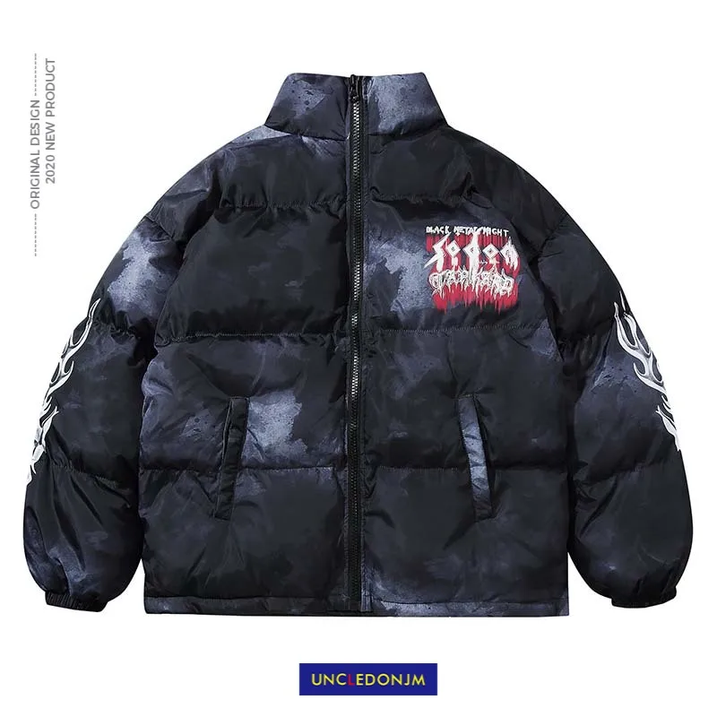 

UNCLEDONJM Vintage Streetwear Parkas Jacket Bomber Thick Coat Male Parkas High Street Jackets Hip Hop Outerwear CRE-765