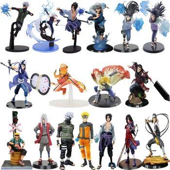 

10-20cm Anime Cartoon Naruto Figure Kakashi Obito Sasuke Minato Hinata Hashirama 20 Styles PVC Action Model Collectible kid Toys