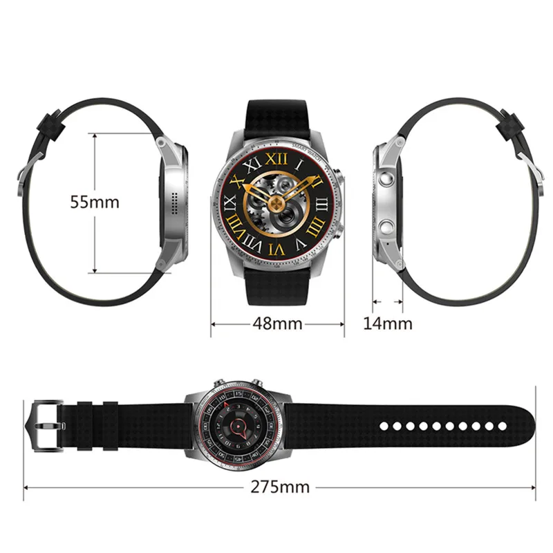 KW99 1.39 Inch Smart Watch 3G Bluetooth SIM WIFI Heart Rate Monitor Wearable Devices Pedometer GPS Anti-lost Smart Watch