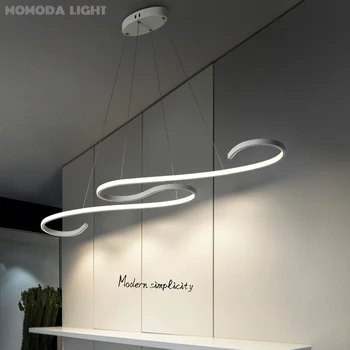 

Momoda Beauty Curve Pendant-Lights Home Decor LED Dining Room Office Restaurant Loft Study Lampes Suspendues Free shipping