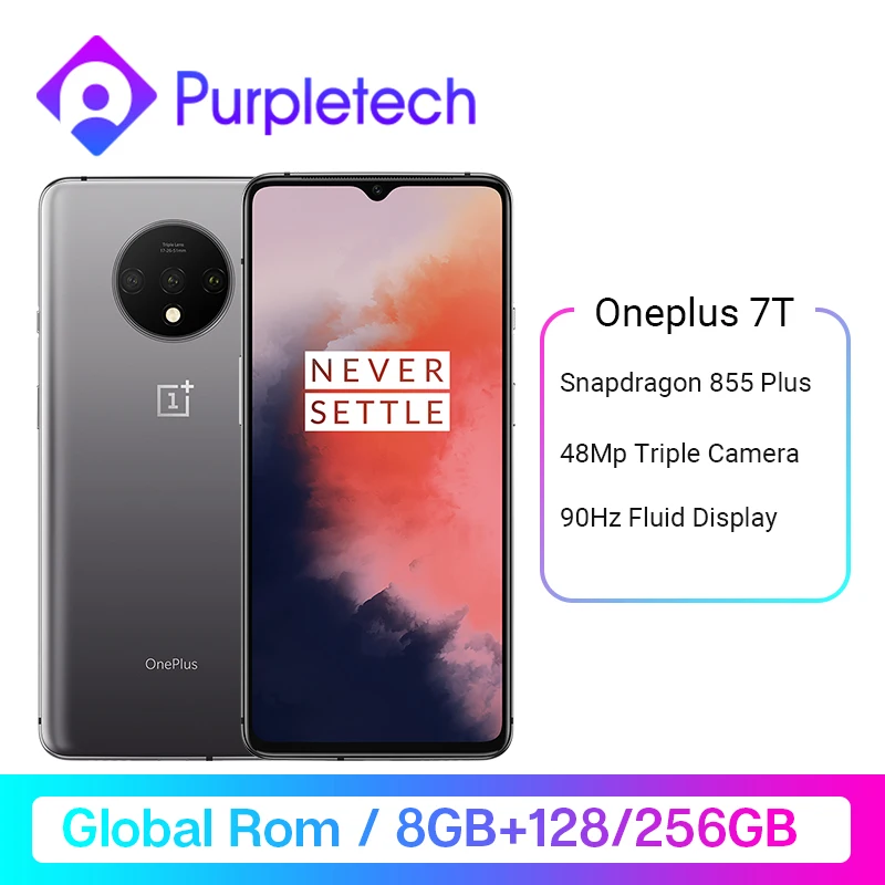 Смартфон OnePlus 7T с глобальной ПЗУ Snapdragon 855 Plus 6 55 ''AMOLED экраном 90 Гц жидкостный