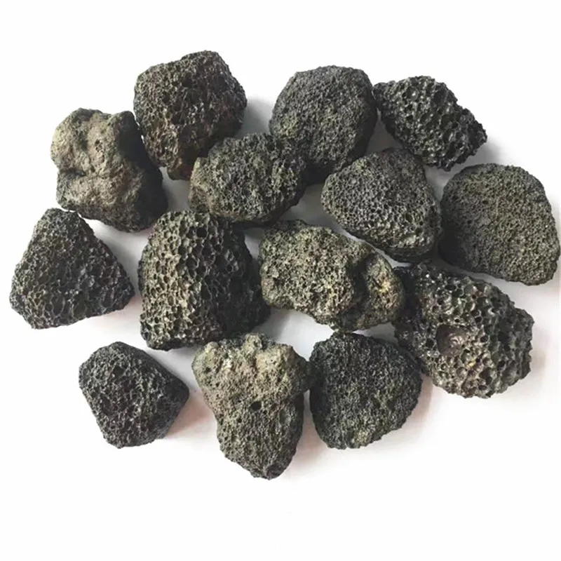 Натуральные черные вулканические камни необработанные кристаллы для украшения |