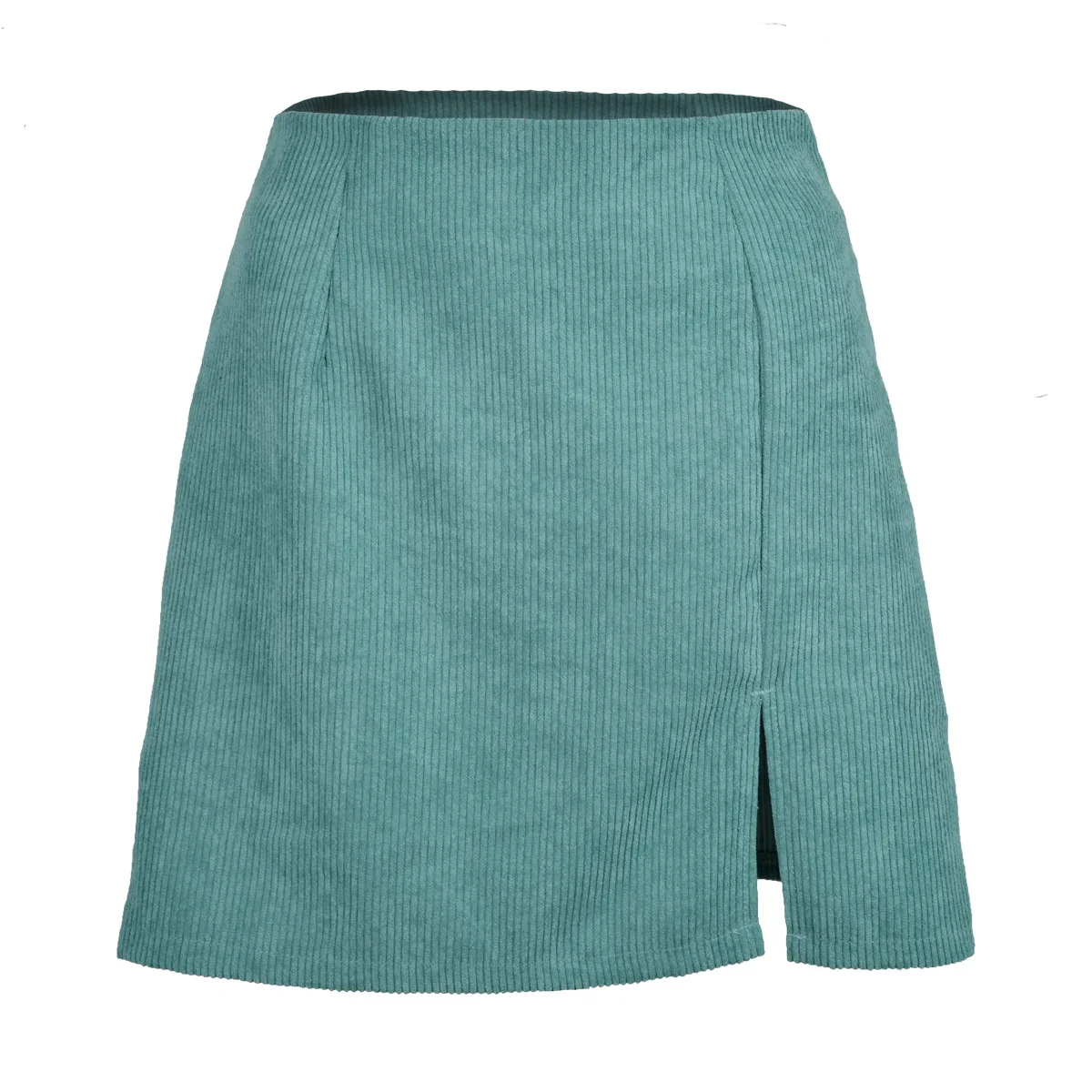 Faldas Mujer Moda 2020 Solid Cotton A-Line Above Knee, Mini Pink Skirt Empire Casual Autumn Winter High Waist Split Short Skirt