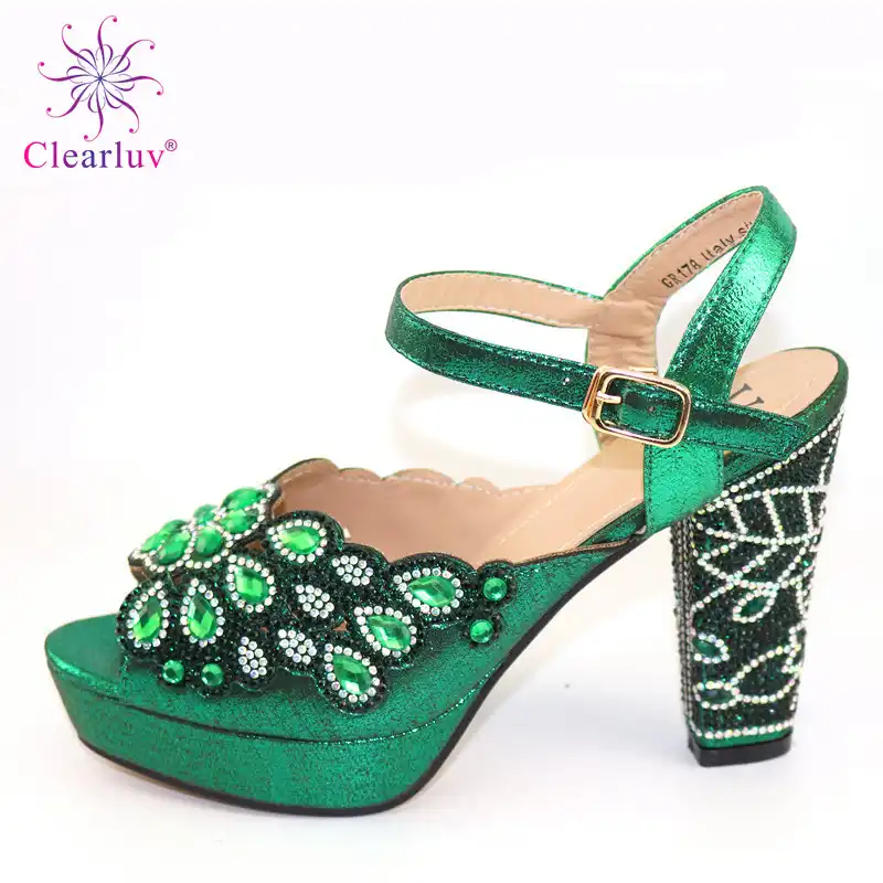 green sandals for wedding
