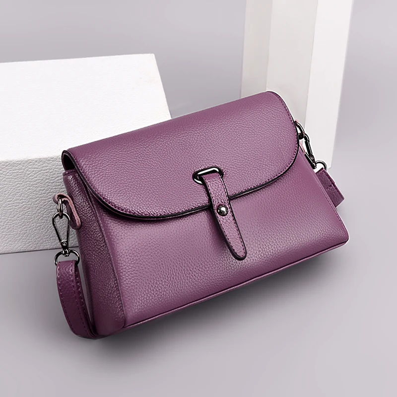 Hoge kwaliteit lederen handtassen damestassen merk vrouwelijke crossbody ontwerper natuurlijke koeienhuid vrouw schoudertas_voghion.com