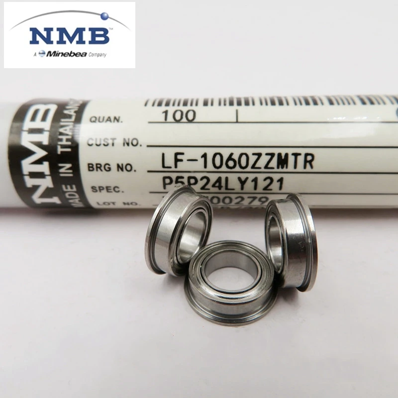 20pcs/100pcs NMB Minebea flange bearing LF-1060ZZ MF106ZZ 6*10*3mm F676ZZ 1060 MF106 precision miniature ball bearings