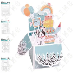 2022 Hot Sell Newest Exploding Box Theater Box Matchbox Gift Box Metal Cutting Dies Diy Scrapbooking Paper Card Decoration Molds