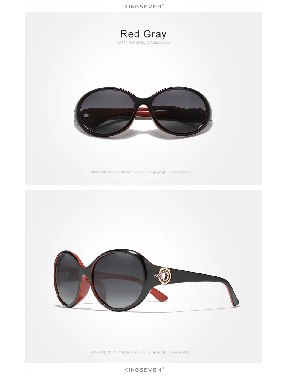 KINGSEVEN Women Fashion Sunglasses Polarized Luxury Eyewear