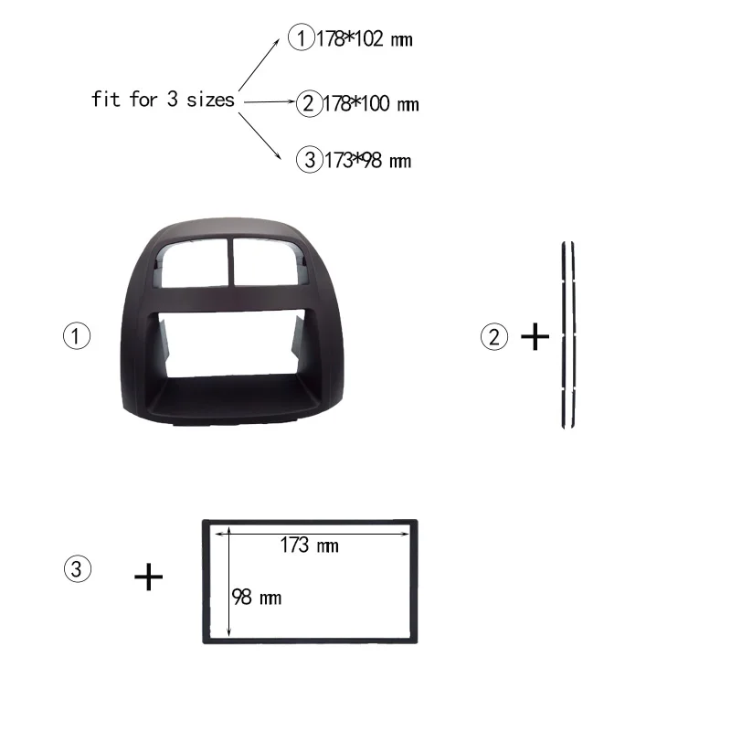 2 DIN Радио dvd фасции рамка для Daihatsu Sorion Toyota Passo Boon SU Baruu Justy Perodua Myvi авто аксессуары тире Facia