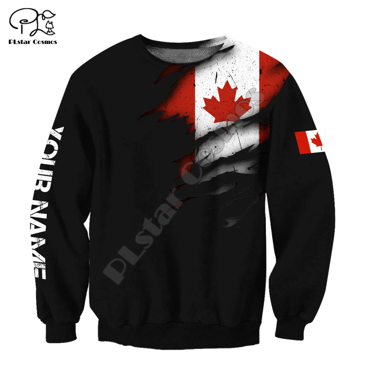 PLstar Cosmos Canada Flag National Emblem 3D Printed Hoodies Sweatshirts Zip Hooded For Man/Woman Casual Streetwear Style-C10