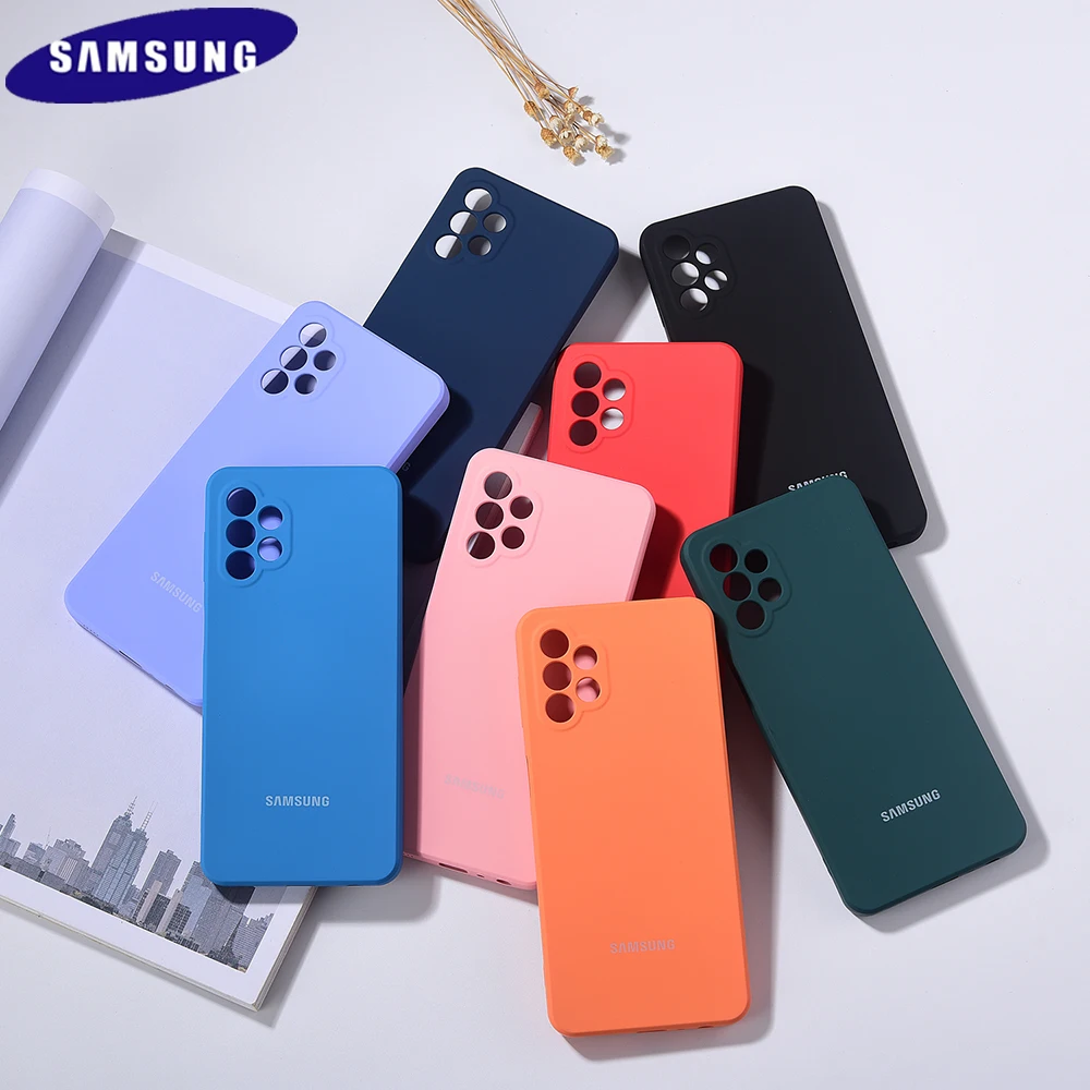 For Samsung Galaxy A32 A52 A72 Case A12 A82 A22 A 32 4G 5G Soft-Touch Liquid Silicone Cover 360 Full Protective TPU Shells samsung galaxy z flip3 phone case