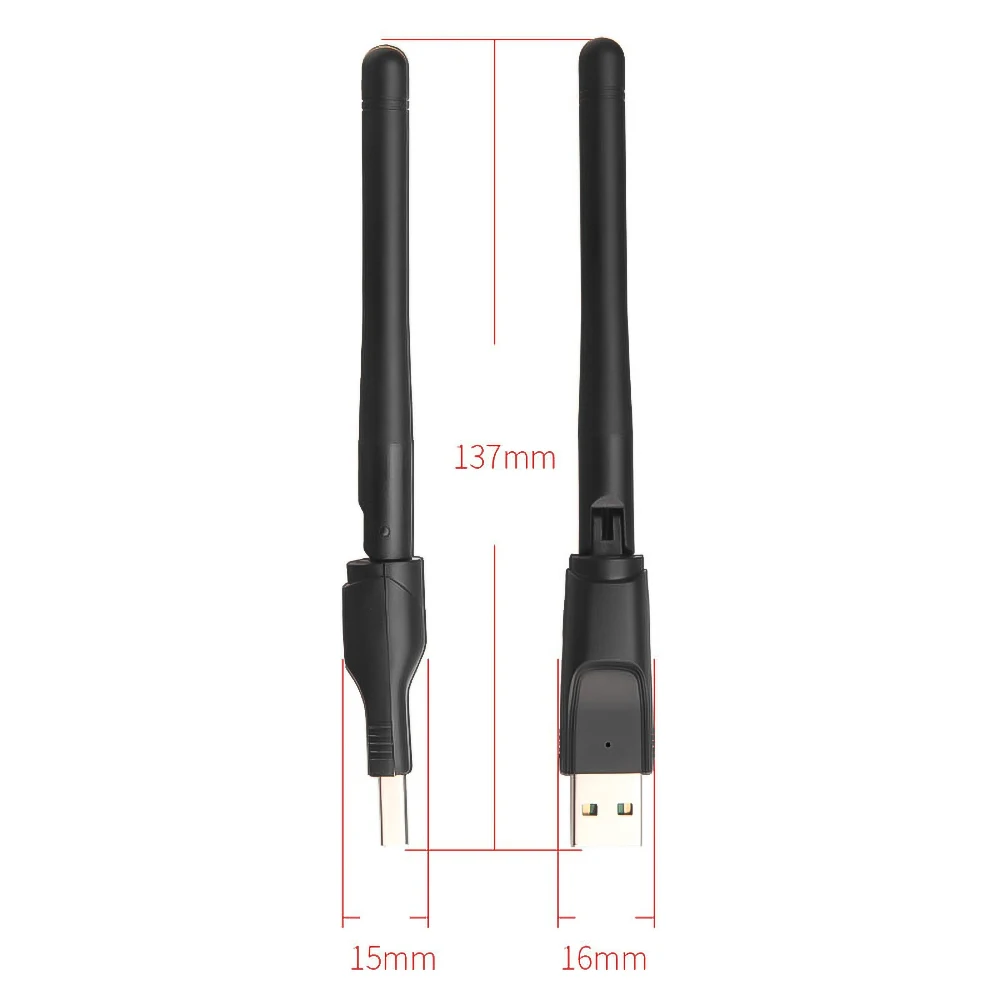 Kebidu 150M USB 2,0 WiFi беспроводная сетевая карта 802,11 b/g/n LAN адаптер мини Wi Fi ключ для ноутбука ПК с антенной MT-7601