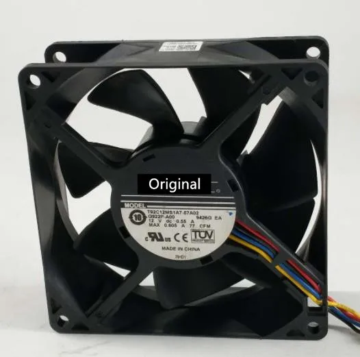 

Original 100% working T92C12MS1A7-57A02 9232 90mm 9cm DC 12v 0.35a t92t12ms3a7-57a03 V67MK-A00 2Y16G case cooling fan