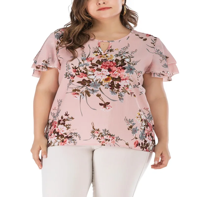 Летние Новые Большие размеры 5XL 6XL 7XL 8XL 9XL Топ Бюст 142 см рукав ...