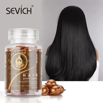 Sevich 30Pcs/bottle Ginger Anti-Hair Loss Capsules Hair Growth Conditioning Oil Vitamin Repair Dry Hair Scalp Care Products